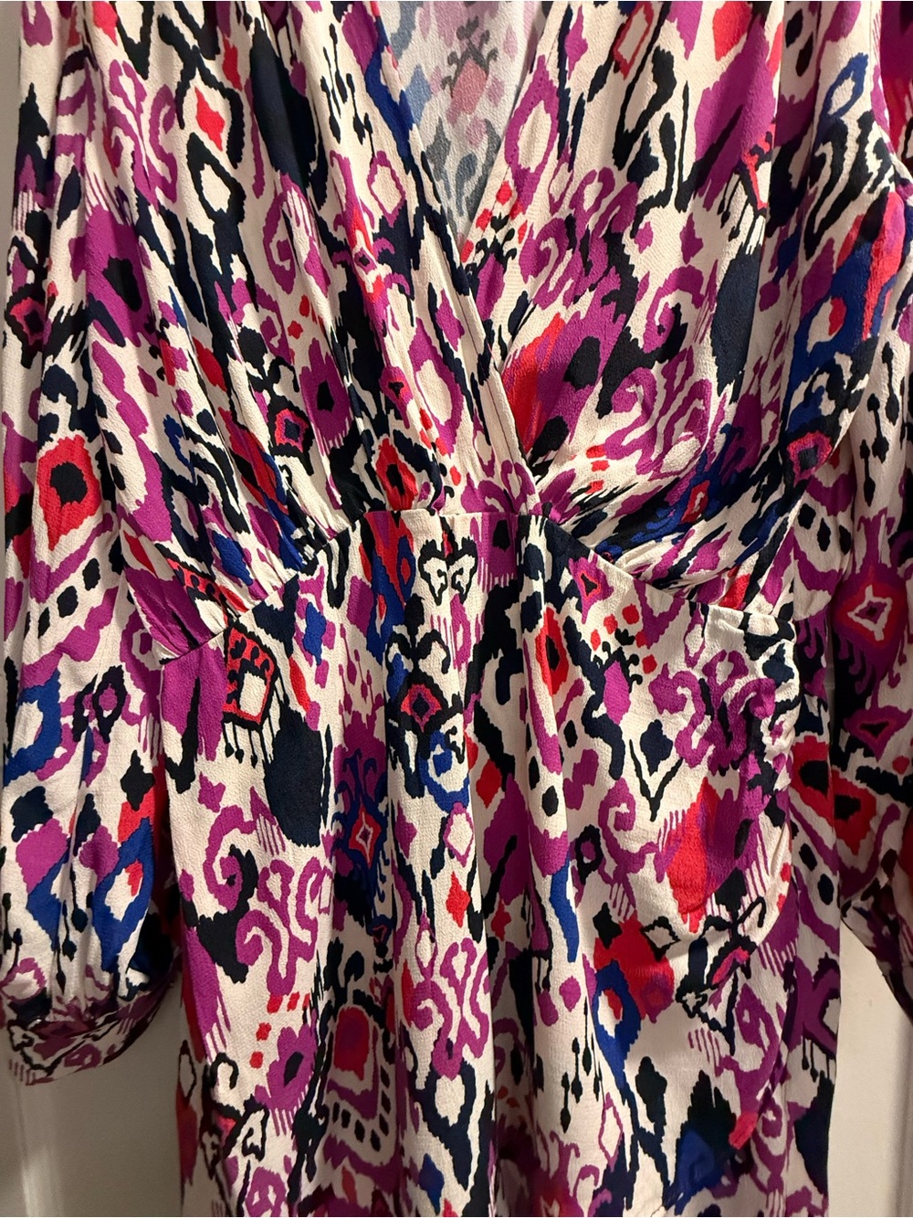 ZARA Multicolored Printed Crossover Dress – Size Large - Picture 5 of 6
